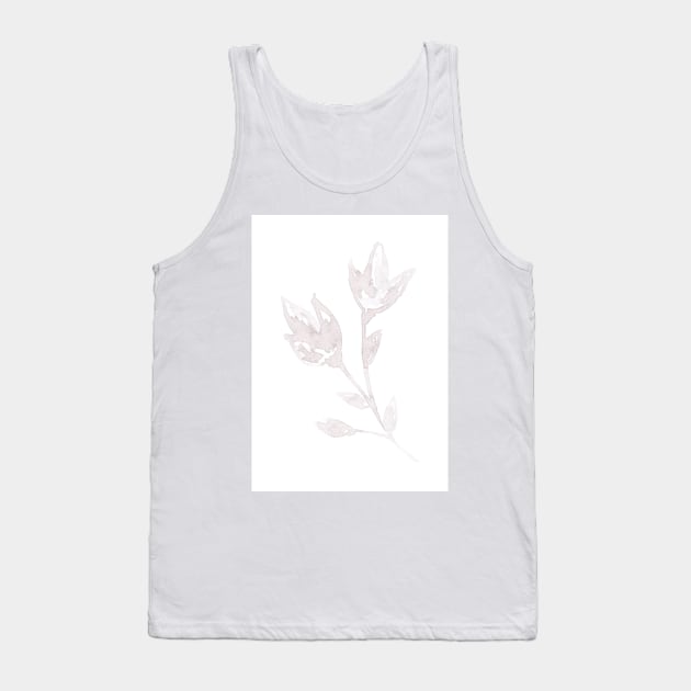 Plant, flower. Watercolor, art decoration, sketch. Illustration hand drawn modern painting Tank Top by grafinya